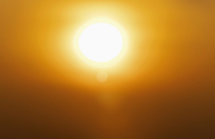 Sun, Global warming from the sun and burning, heatwave hot sun, climate change