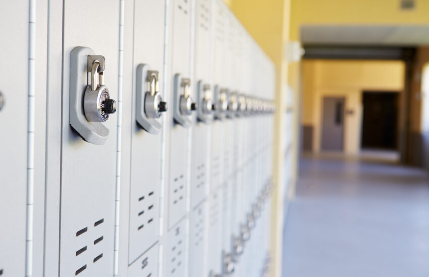 Close Up Of Student Lockers